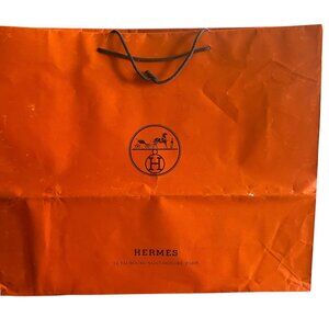 Hermès Orange Shopping Bag – Authentic Designer Packaging (Large)